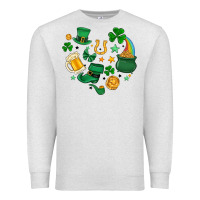 Oatmeal Heather st. patrick heart doodle Premium Sweatshirt - MaliasSmallBusiness