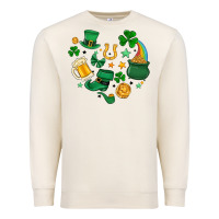 Sandshell st. patrick heart doodle Premium Sweatshirt - MaliasSmallBusiness