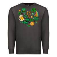 Smoke st. patrick heart doodle Premium Sweatshirt - MaliasSmallBusiness