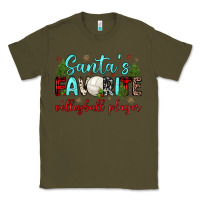 Army Green santa s favorite volleyball player Classic Tee - JahusDesignShop