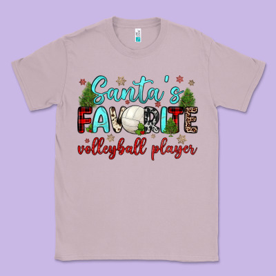 Santa S Favorite Volleyball Player Classic Tee Designed By Jahusdesignshop