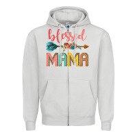 Dove Grey blessed mama Zipper Hoodie - JahusDesignShop
