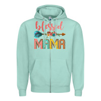 Seafoam blessed mama Zipper Hoodie - JahusDesignShop