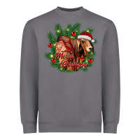 Storm merry Christmas brahman bull Heavyweight Sweatshirt - RanaPortraitStore