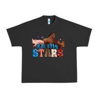Pigment Black Horse pig chicken with oh my stars Urban Heavy Tee - Neo Western
