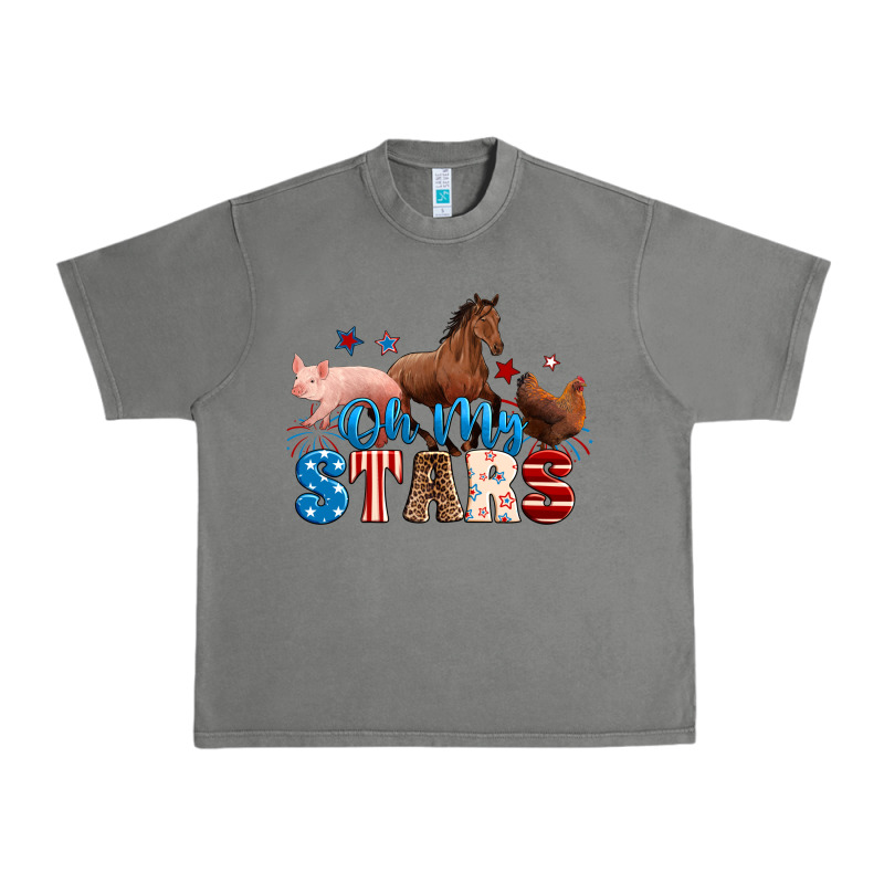 Horse Pig Chicken With Oh My Stars Urban Heavy Tee by Neo Western | Teevron
