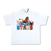 White Horse pig chicken with oh my stars Urban Heavy Tee - Neo Western