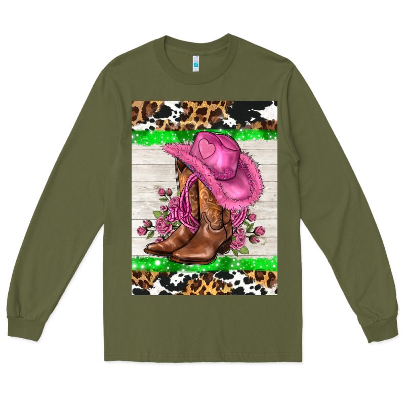 Cowgitl Hat And Roses Long Sleeve Tee by AdoDesignShop | Teevron