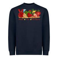 Peace Love Strawberry With Summer Heavyweight Sweatshirt | Teevron