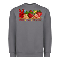 Storm peace love strawberry with summer Heavyweight Sweatshirt - texasbilliewilder