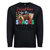 Black im just here for the snacks commercials and  halftime show Premium Sweatshirt - MaliasSmallBusiness