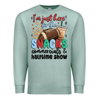 Seafoam im just here for the snacks commercials and  halftime show Premium Sweatshirt - MaliasSmallBusiness