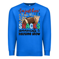 True Royal im just here for the snacks commercials and  halftime show Premium Sweatshirt - MaliasSmallBusiness