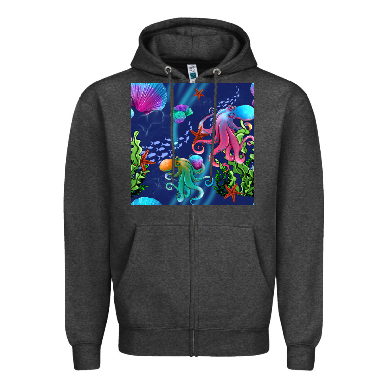 Undersea Zipper Hoodie by BundleAndBundleShop | Teevron