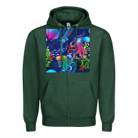 Sports Green undersea Zipper Hoodie - BundleAndBundleShop
