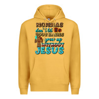 Mustard Mommas Don't Let Your Babies Grow  Up Without Jesus Premium Hoodie - BundleAndBundleShop