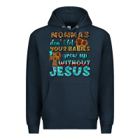 Navy Mommas Don't Let Your Babies Grow  Up Without Jesus Premium Hoodie - BundleAndBundleShop