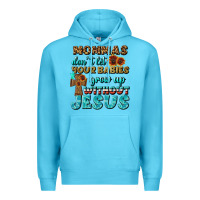 Ocean Blue Mommas Don't Let Your Babies Grow  Up Without Jesus Premium Hoodie - BundleAndBundleShop