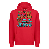 Red Mommas Don't Let Your Babies Grow  Up Without Jesus Premium Hoodie - BundleAndBundleShop