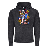 Vintage Black love 4th of july with gnome Vintage Hoodie - texasbilliewilder