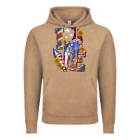 Vintage Coffee love 4th of july with gnome Vintage Hoodie - texasbilliewilder