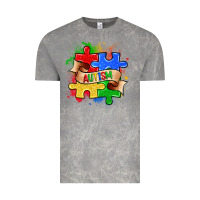 Cloud Rock autism puzzle pieces Vintage Tee - Zillion Design Studio