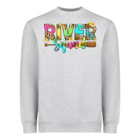 Heather Grey river squad with leopard Heavyweight Sweatshirt - texasbilliewilder