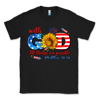 Black with god all things are possible usa Classic Tee - AdoDesignShop