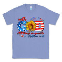 Colony Blue with god all things are possible usa Classic Tee - AdoDesignShop
