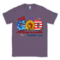 Lavender with god all things are possible usa Classic Tee - AdoDesignShop