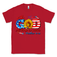 Red with god all things are possible usa Classic Tee - AdoDesignShop