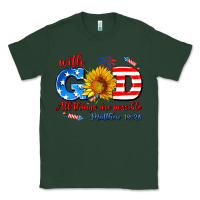 Sports Green with god all things are possible usa Classic Tee - AdoDesignShop