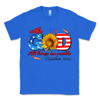 True Royal with god all things are possible usa Classic Tee - AdoDesignShop