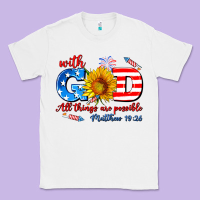 With God All Things Are Possible Usa Classic Tee Designed By Adodesignshop