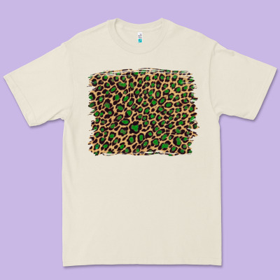 Leopard With Green Glitter Premium Tee Designed By Artiststas