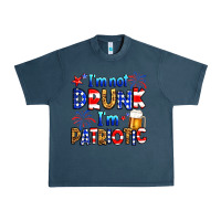 Midnight Navy I'm not drunk I'm patriotic Urban Heavy Tee - Neo Western