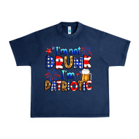 Navy I'm not drunk I'm patriotic Urban Heavy Tee - Neo Western