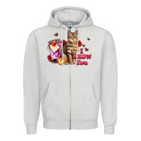 Dove Grey i meow you Zipper Hoodie - AdoDesignShop