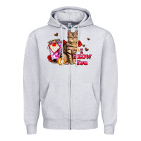 Heather Grey i meow you Zipper Hoodie - AdoDesignShop