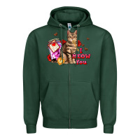 Sports Green i meow you Zipper Hoodie - AdoDesignShop