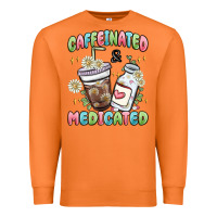 Carrot caffeinated and medicated Premium Sweatshirt - MaliasSmallBusiness