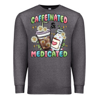 Charcoal Heather caffeinated and medicated Premium Sweatshirt - MaliasSmallBusiness