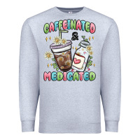 Heather Grey caffeinated and medicated Premium Sweatshirt - MaliasSmallBusiness