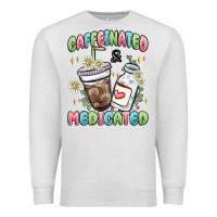 Oatmeal Heather caffeinated and medicated Premium Sweatshirt - MaliasSmallBusiness