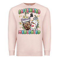 Pale Pink caffeinated and medicated Premium Sweatshirt - MaliasSmallBusiness
