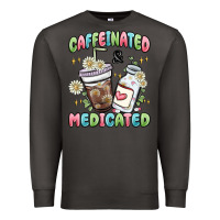 Smoke caffeinated and medicated Premium Sweatshirt - MaliasSmallBusiness