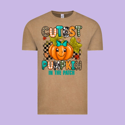 Cutest Pumpkin In The Patch Vintage Tee Designed By Texasbilliewilder