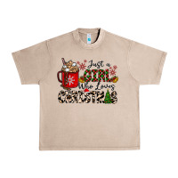 French Oak just a girl who loves christmas Urban Heavy Tee - CowhideDigitalArt