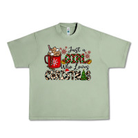 Oil Green just a girl who loves christmas Urban Heavy Tee - CowhideDigitalArt