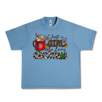 Pebble Blue just a girl who loves christmas Urban Heavy Tee - CowhideDigitalArt